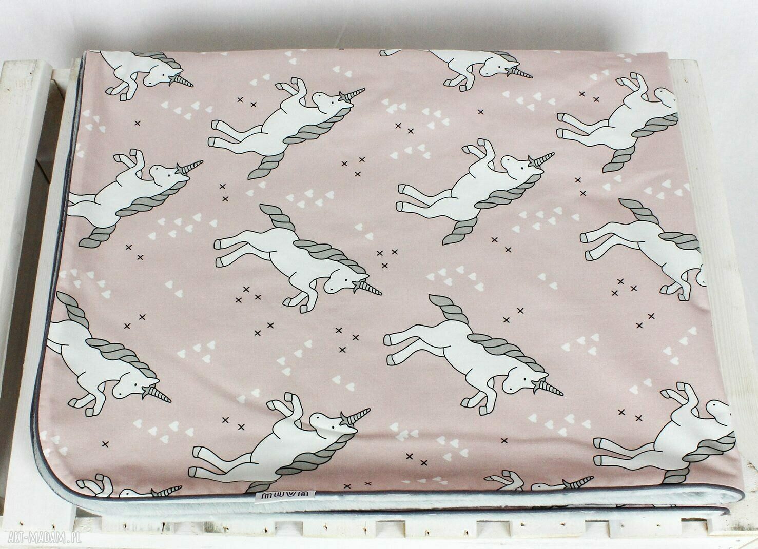 Kocyk Minky 75x100 Jednorożec Róż