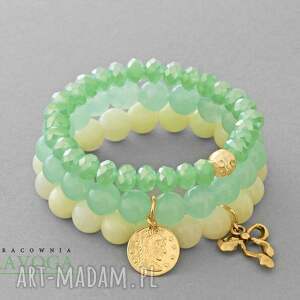 pistachio cream jade & crystal set