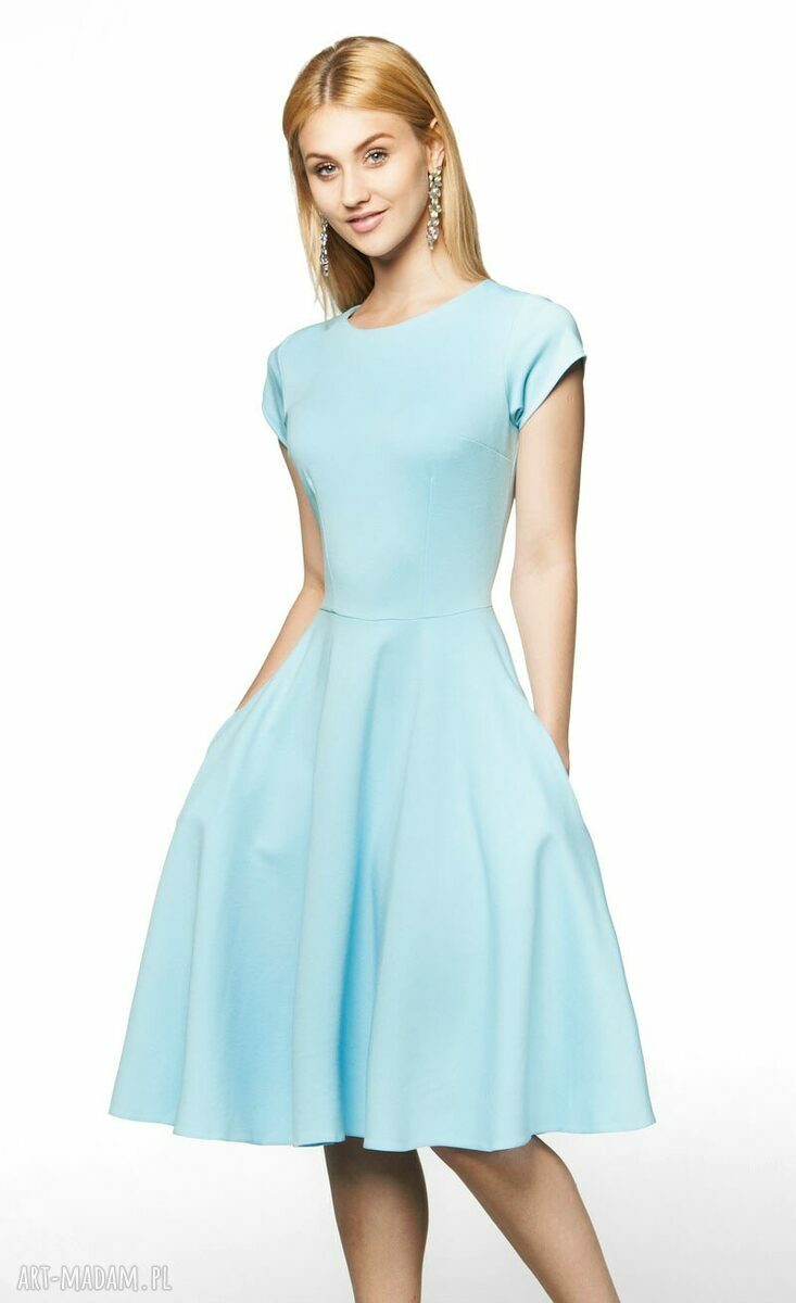 Sukienka STAR Midi Baby Blue Ręcznie zrobione
