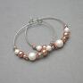 handmade kolczyki stal szlachetna alloys collection /pearls copper/