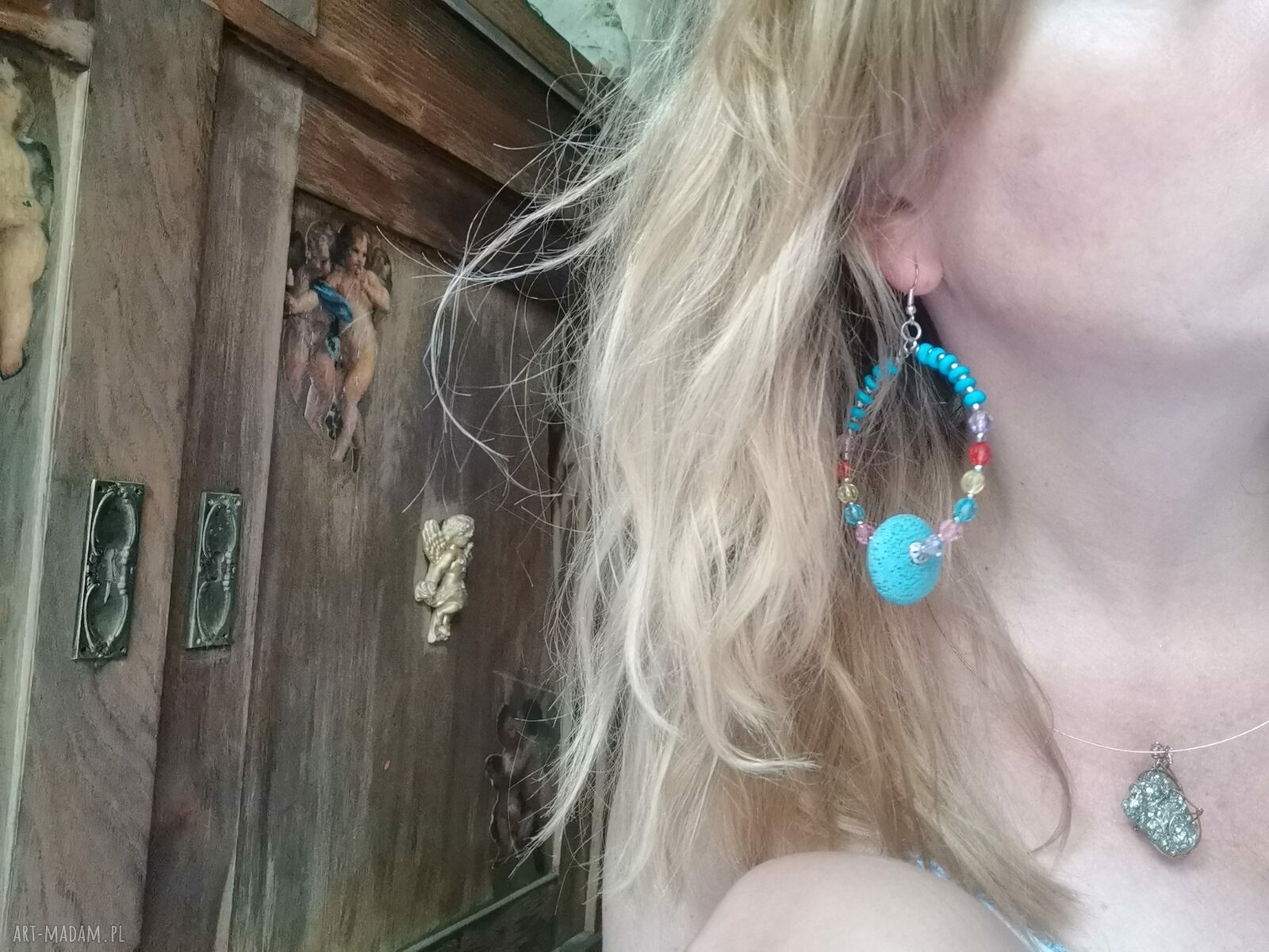 Kolczyki koła lawa - boho, folk i ślub w kolorowym wydaniu
