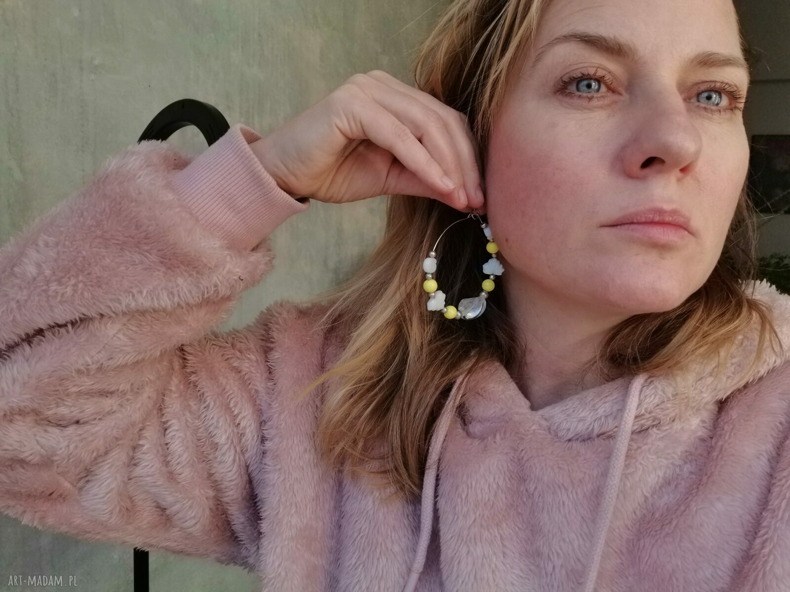 Kolczyki koła z frędzlami - kolorowe boho i folk Ruda Klara