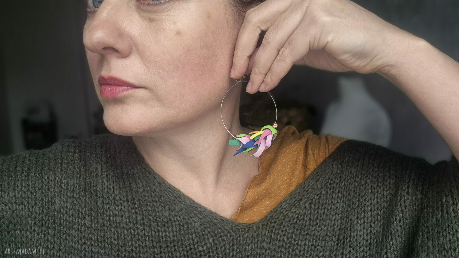 Kolczyki koła leciutkie - lekkie kolczyki handmade