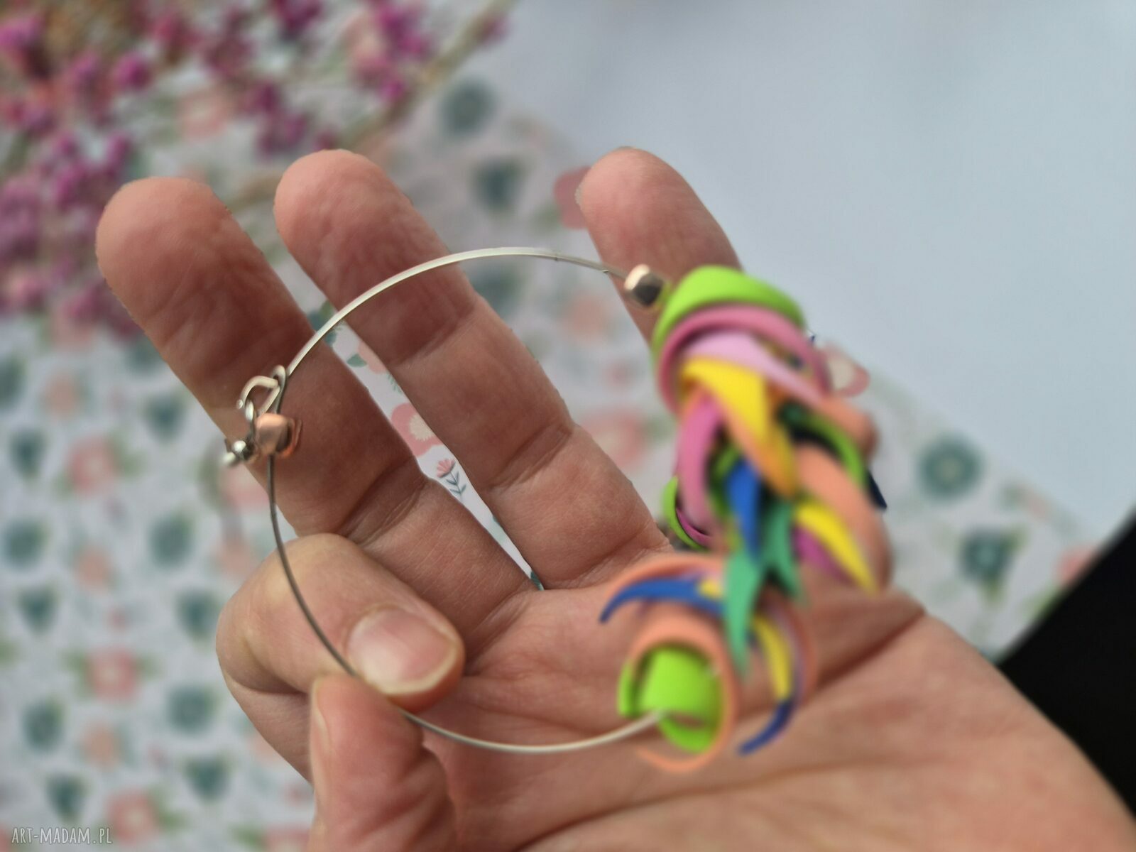 Kolczyki koła leciutkie - lekkie kolczyki handmade