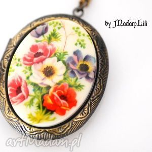 madam lili ♥ ogród marzen ´♥ duży medalion z łańcuszkiem