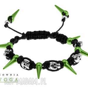 skulls in green - unisex