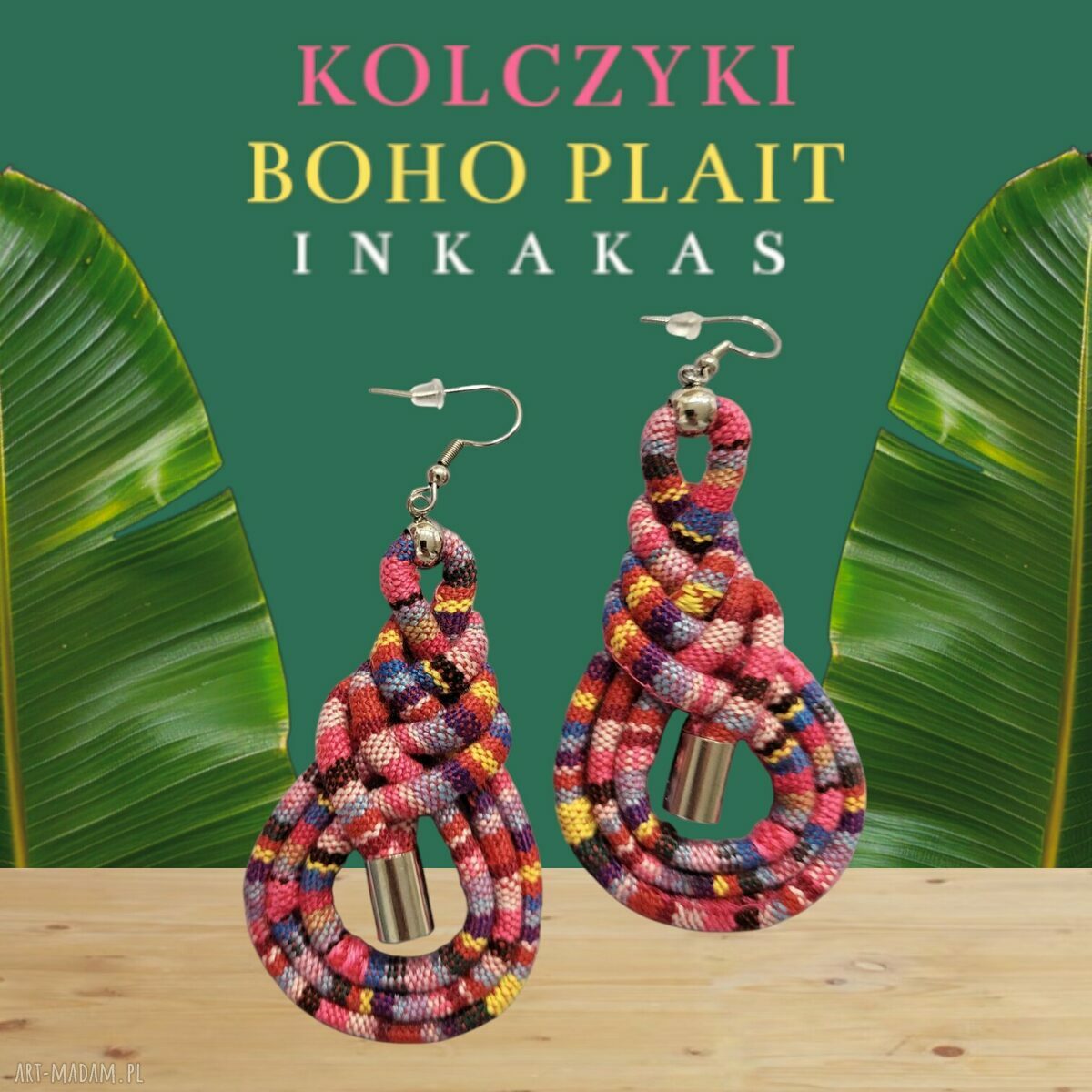 Kolczyki boho inkasas plait - etniczny styl