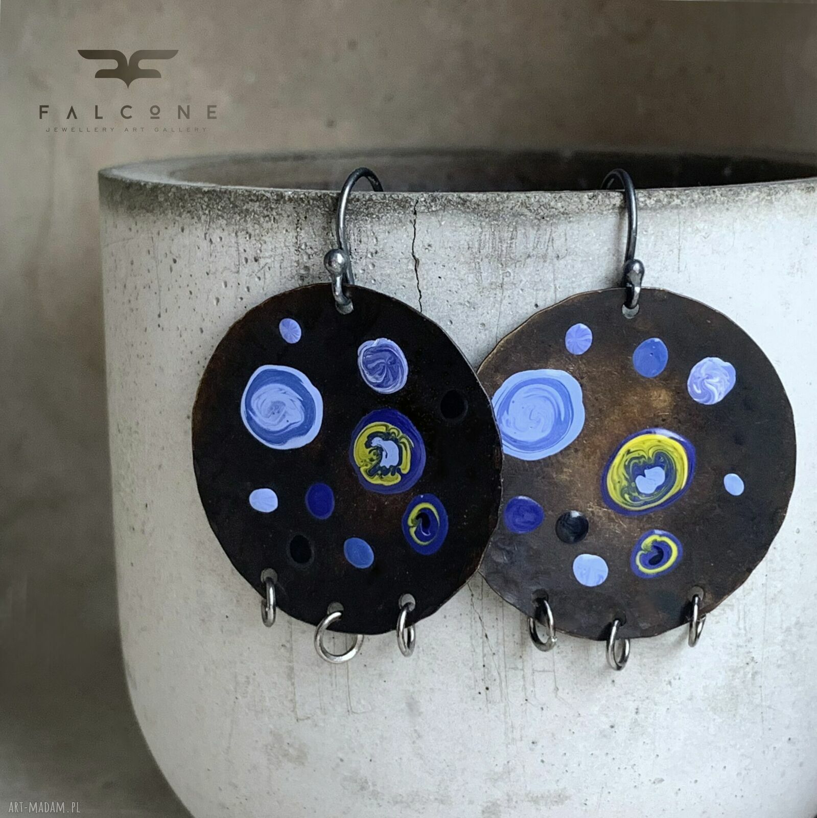 Kolczyki Dots - Gwiaździsta Noc in the Colors of a Starry Night