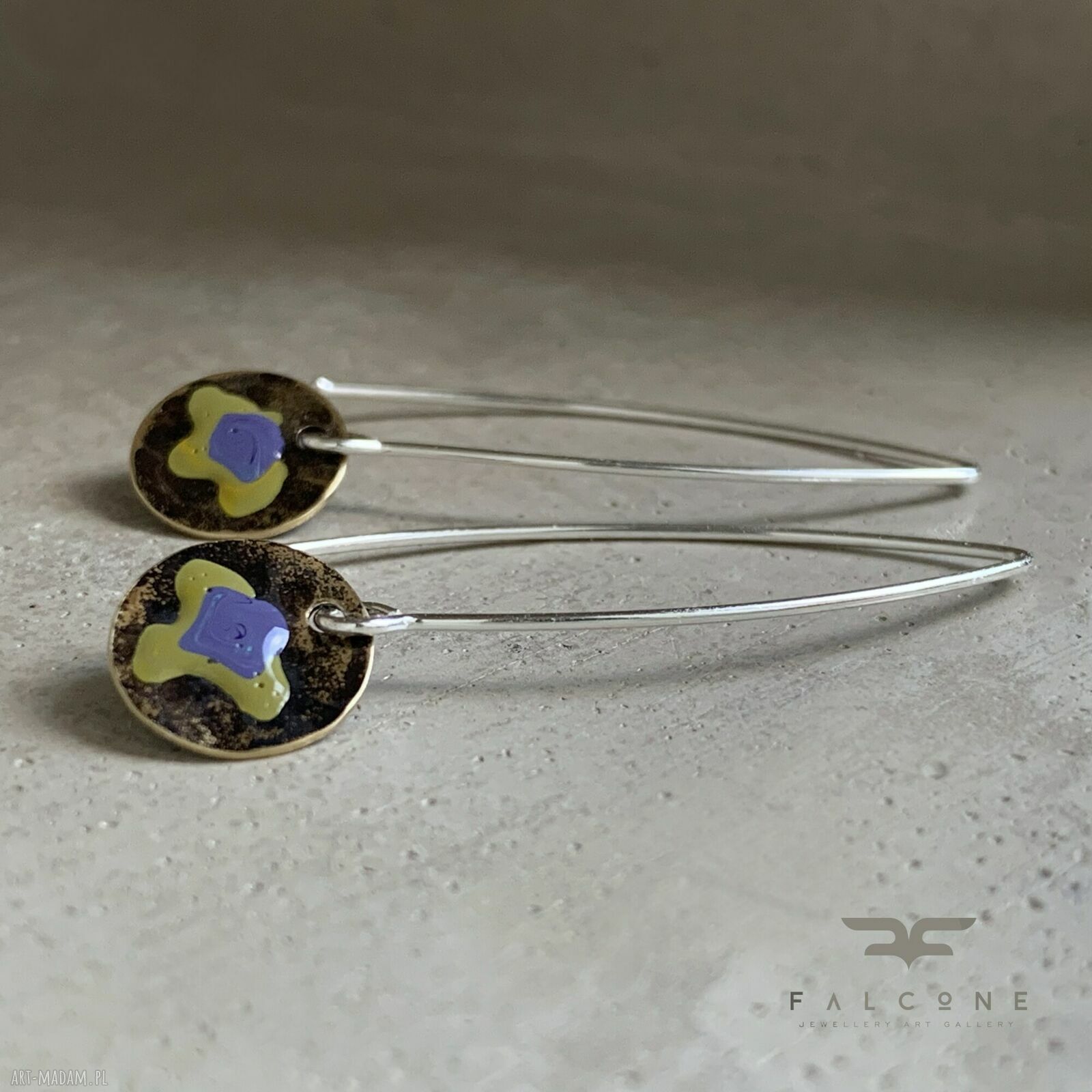 Kolczyki Field Flowers - Dusty Purple & Mustard