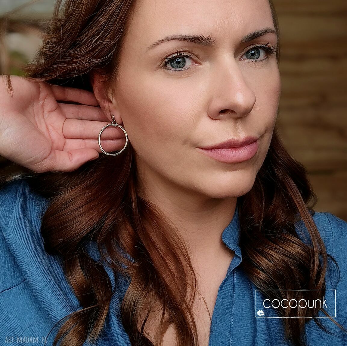 kolczyki: Kolczyki koła 3 cm srebro pr. 925. Hand Made