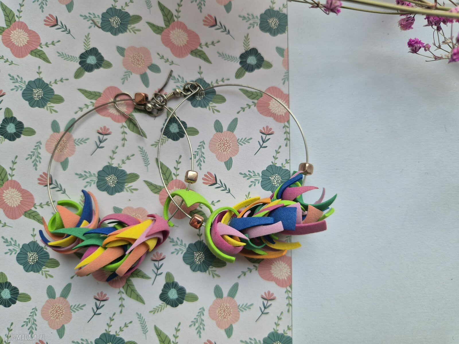 Kolczyki koła leciutkie - lekkie kolczyki handmade