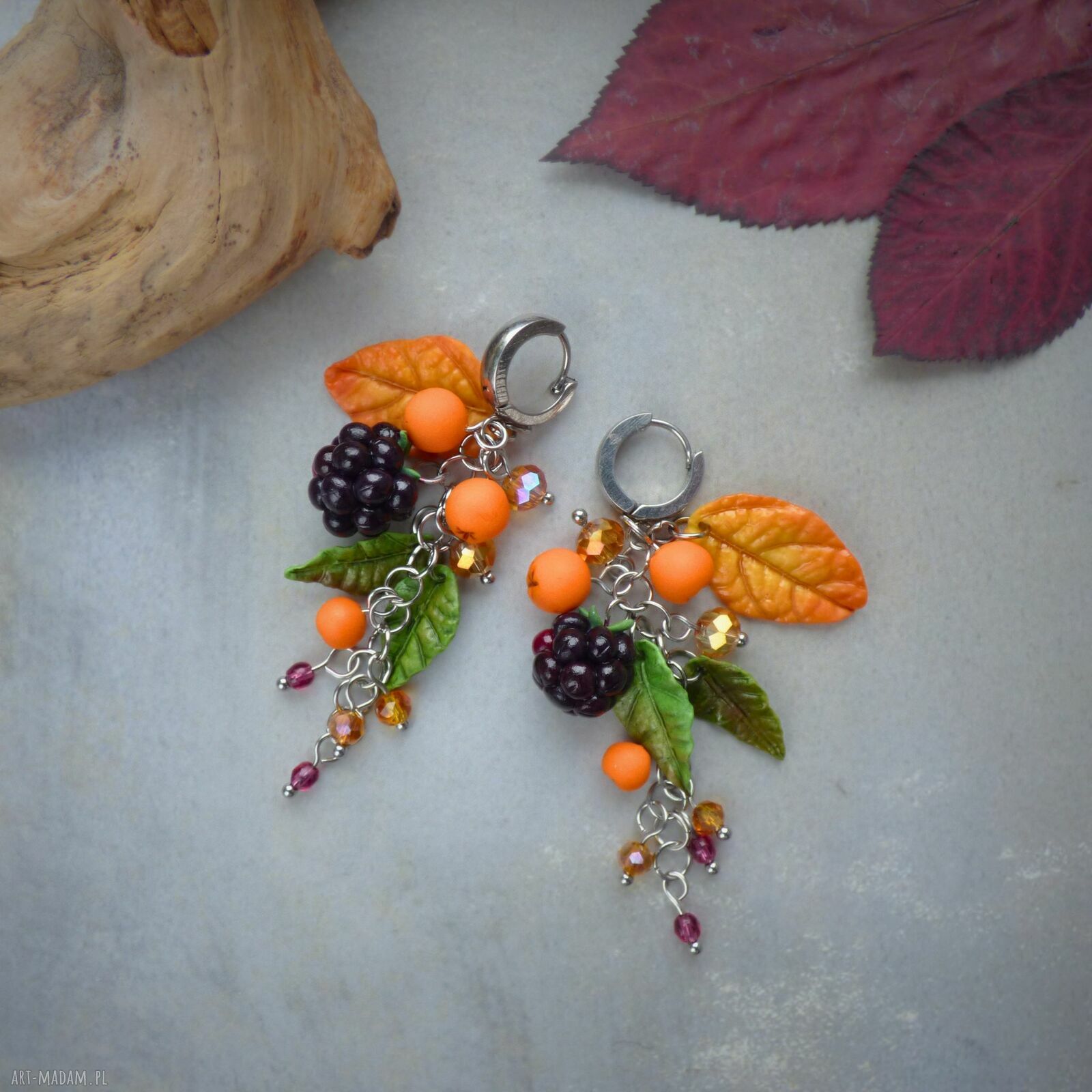 Ręcznie robione kolczyki handmade dla niej