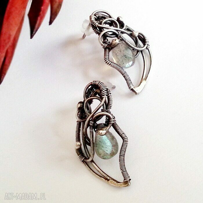 kolczyki: Kolczyki mgliste Handmade