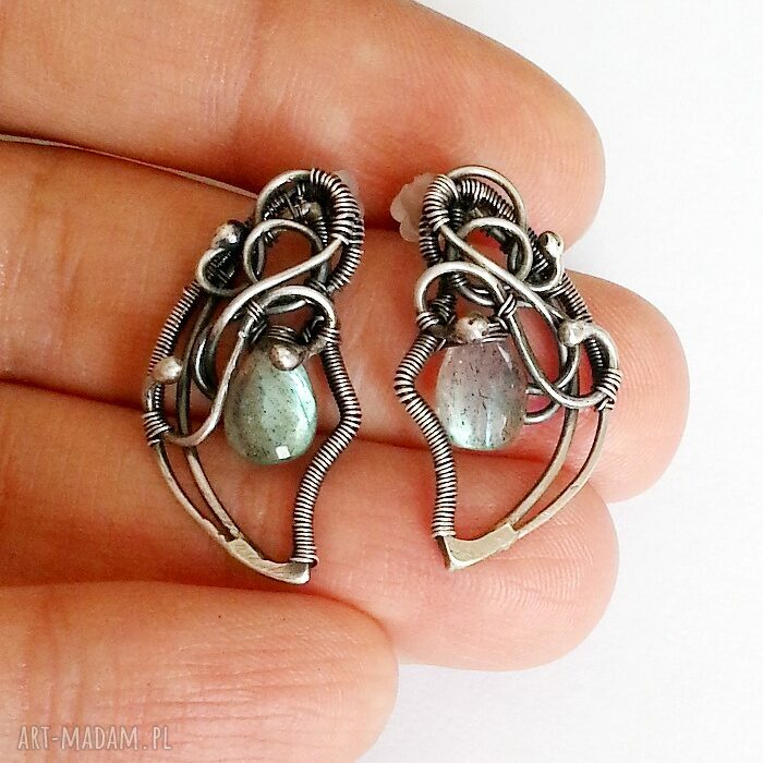 kolczyki: Kolczyki mgliste Handmade