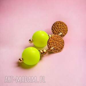 swarovski neon pearls neon yellow