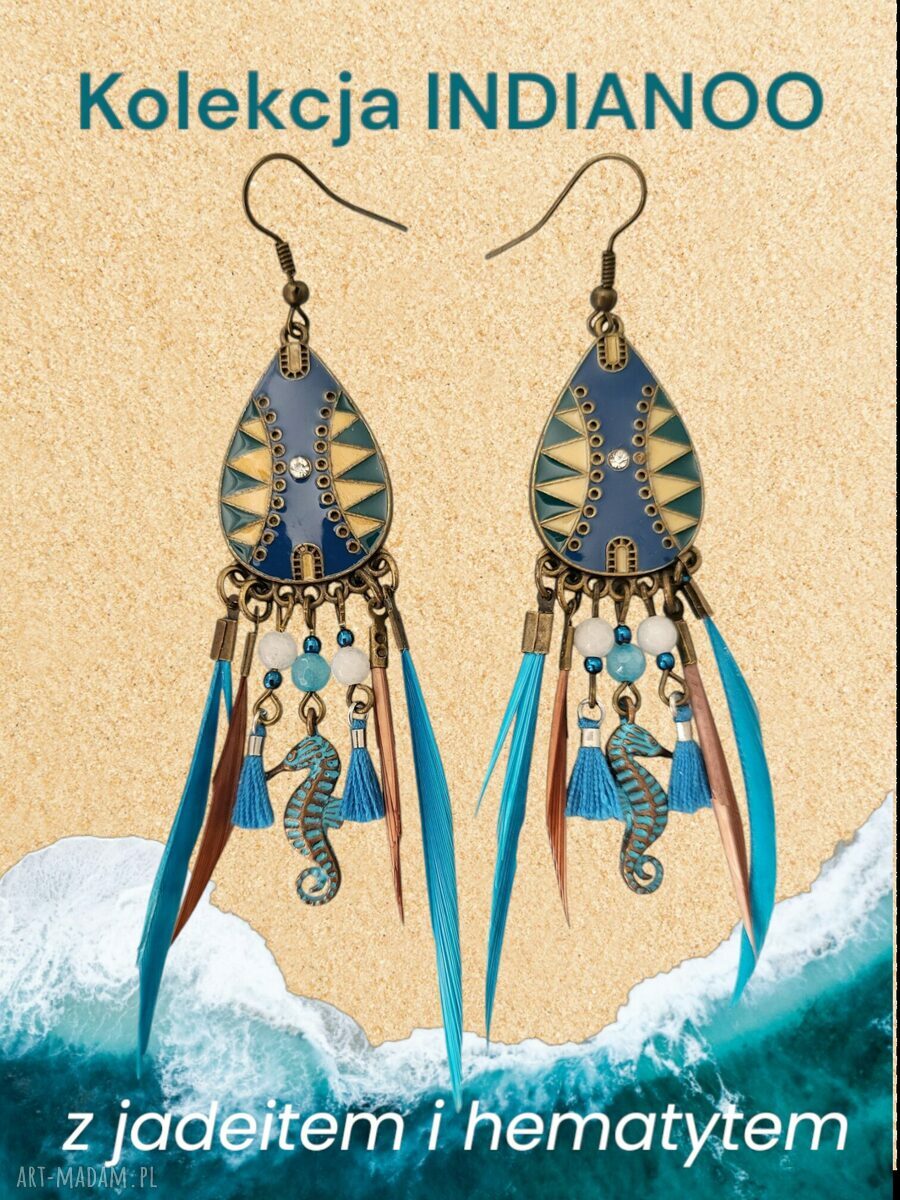 Kolczyki Konik Morski w stylu boho - Kolekcja INDIANOO