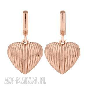 sotho kolczyki serca z różowego złota