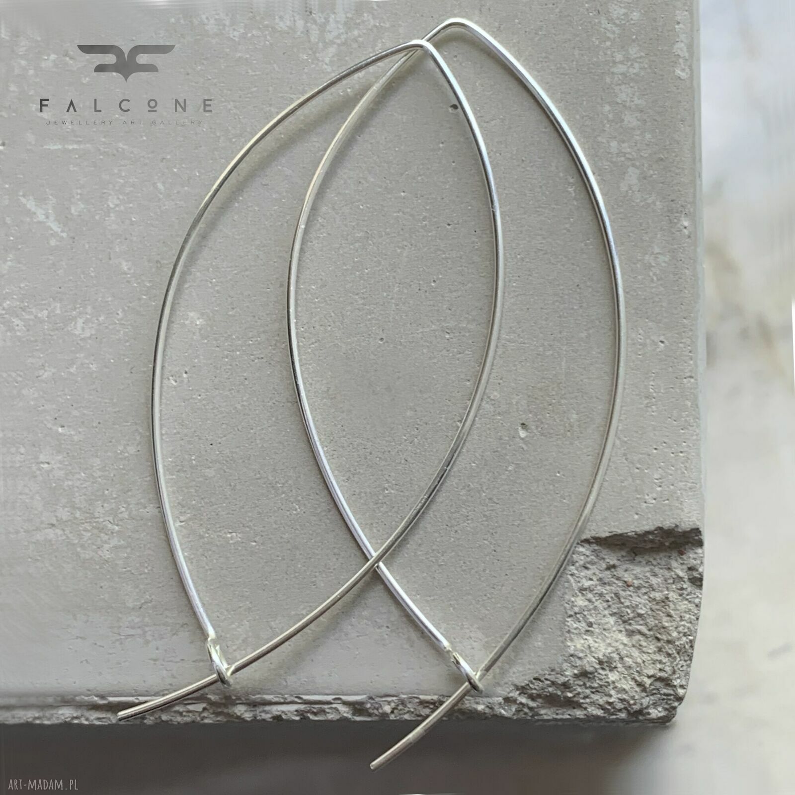 Kolczyki Simple Silver Big ze srebra 925 - geometryczne i długie