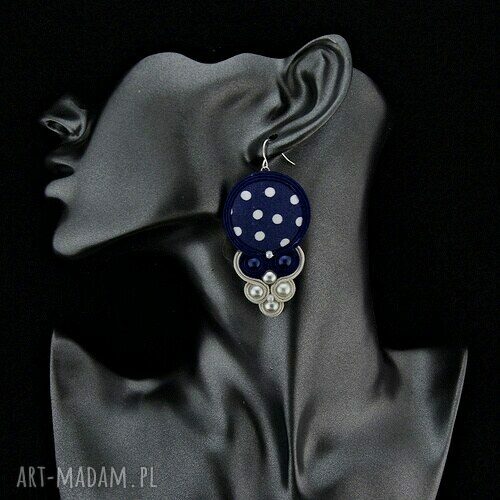 Kolczyki soutache grochy HandMade