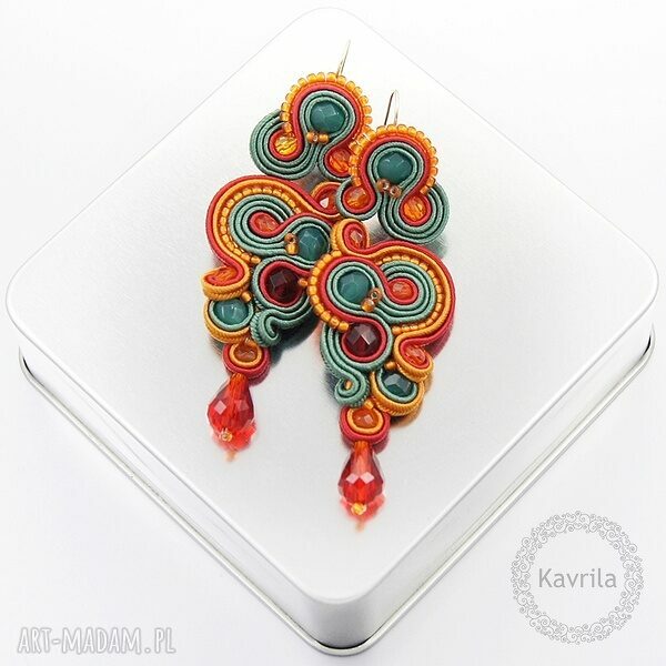 Kolczyki soutache renire spring długie stylowe zamÓw podobne