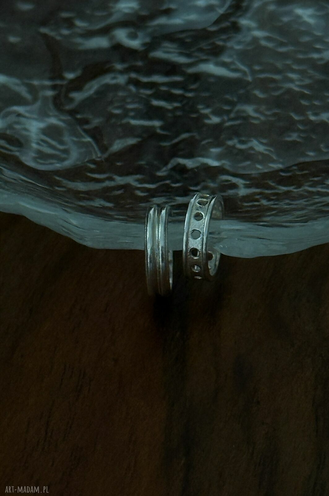 kolczyki: Srebrna ozdobna nausznica Hand Made