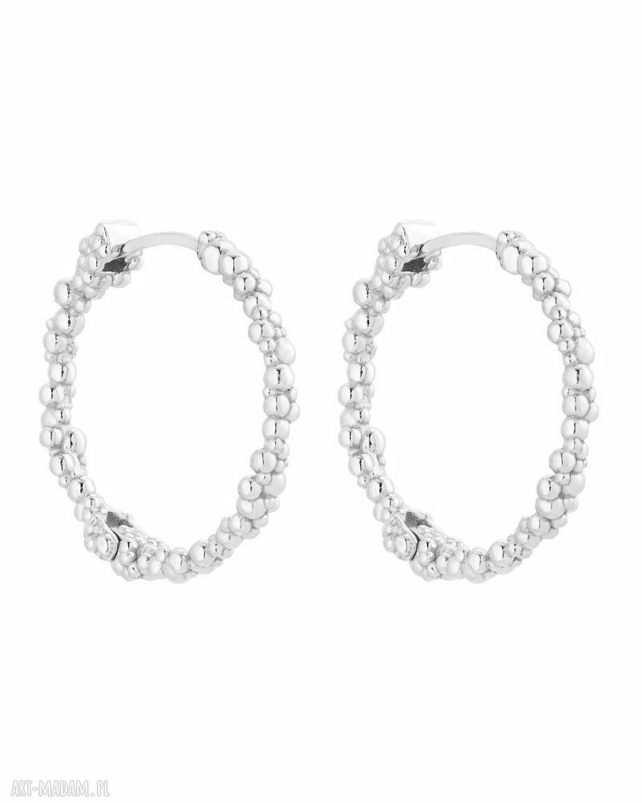 Srebrne ozdobne koła kolczyki całość wykonana sotho