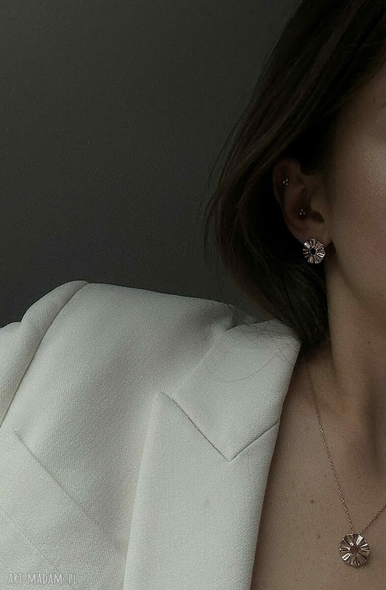 kolczyki: Kolczyki wachlarze z różowego złota Autorskie