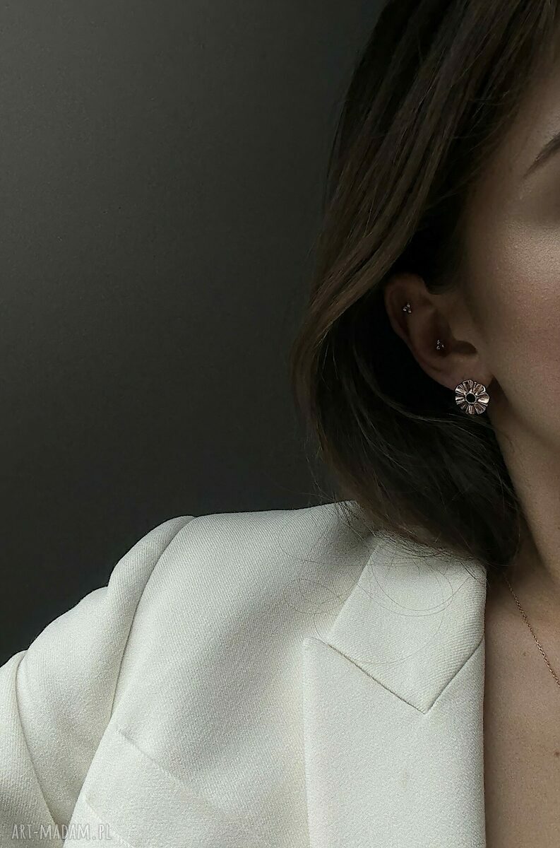 kolczyki: Kolczyki wachlarze z różowego złota Autorskie