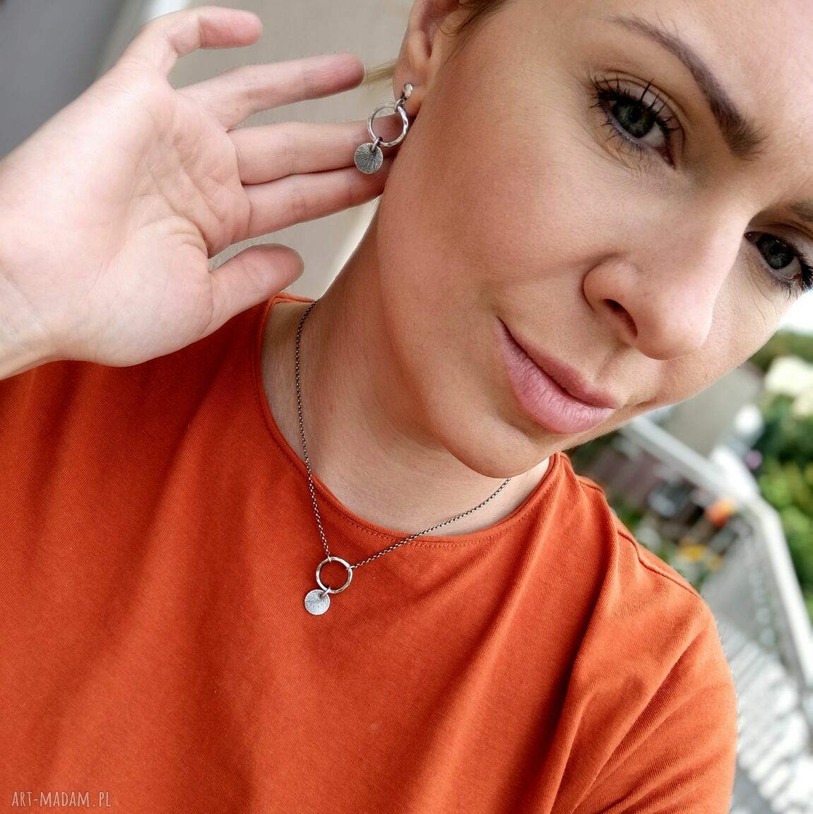 kolczyki: Kolczyki wiszące srebro 925 codzienne, nowoczesne. Ręcznie wykonane