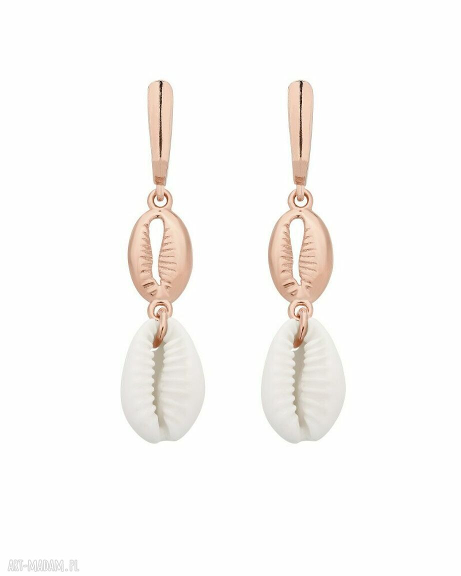 Kolczyki muszelkami różowego złota muszle muszelki wiszące długie