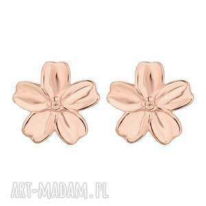 sotho kolczyki z niezapominajki z różowego złota