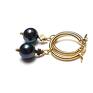 gustowne kolczyki stal szlachetna pearls /navy blue / vol. 2