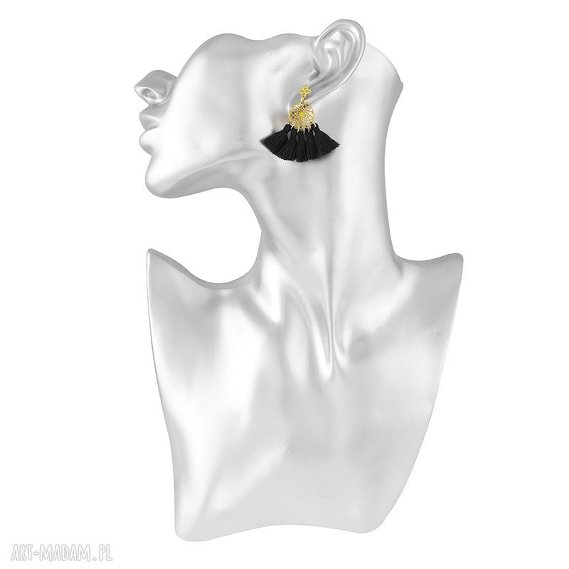 kolczyki: KOLCZYKI z pięcioma chwostami BOHO hand made