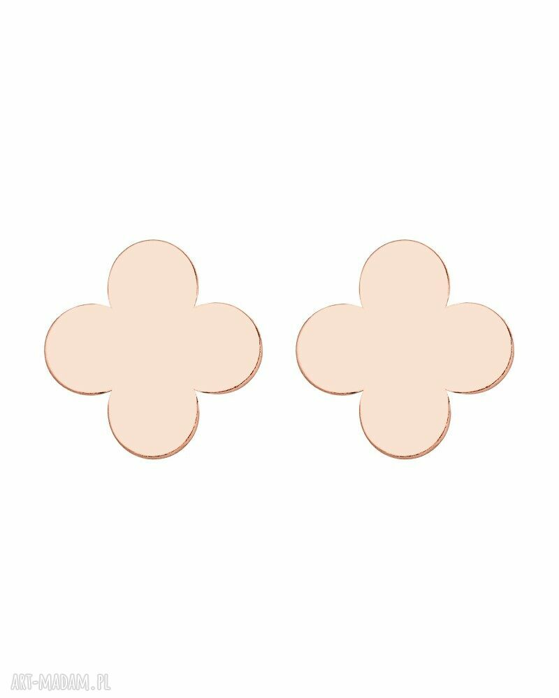 Kolczyki rozetkami różowego złota rozetki całość wykonana
