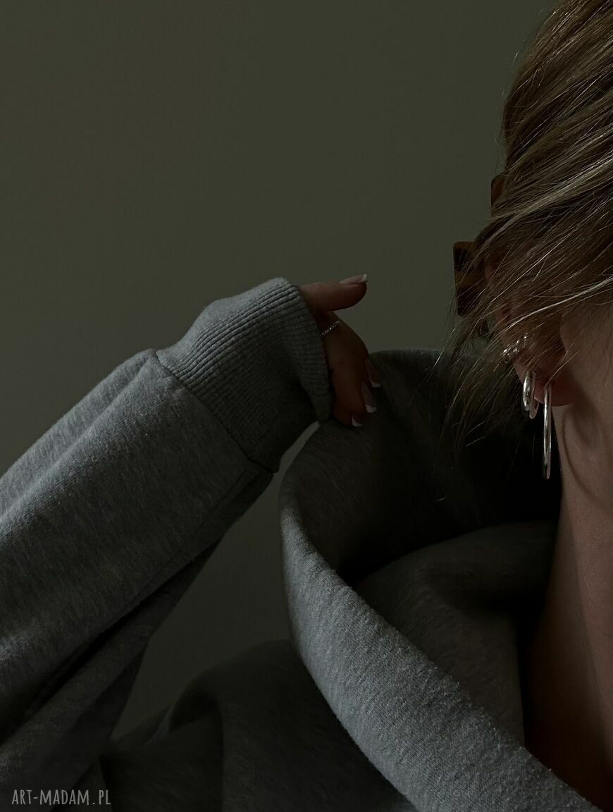 kolczyki: Srebrne kolczyki grube koła Handmade