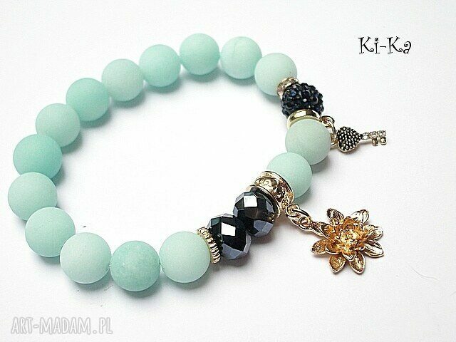 Kolekcja rich blue and montana jadeity matowa kryształki