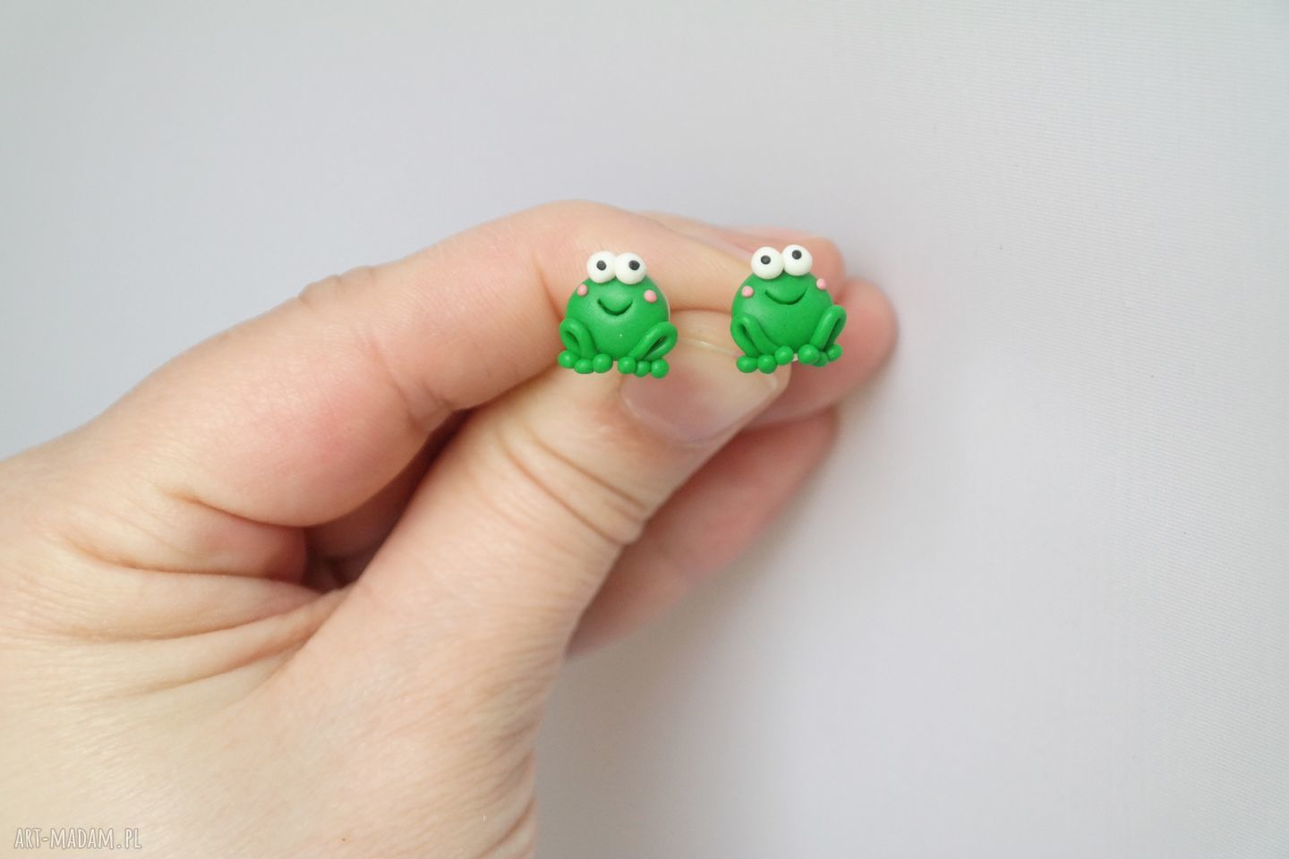Żabki - kolekcja Kawaii - kolczyki ręcznie robione