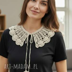 kołnierzyk retro beżowy