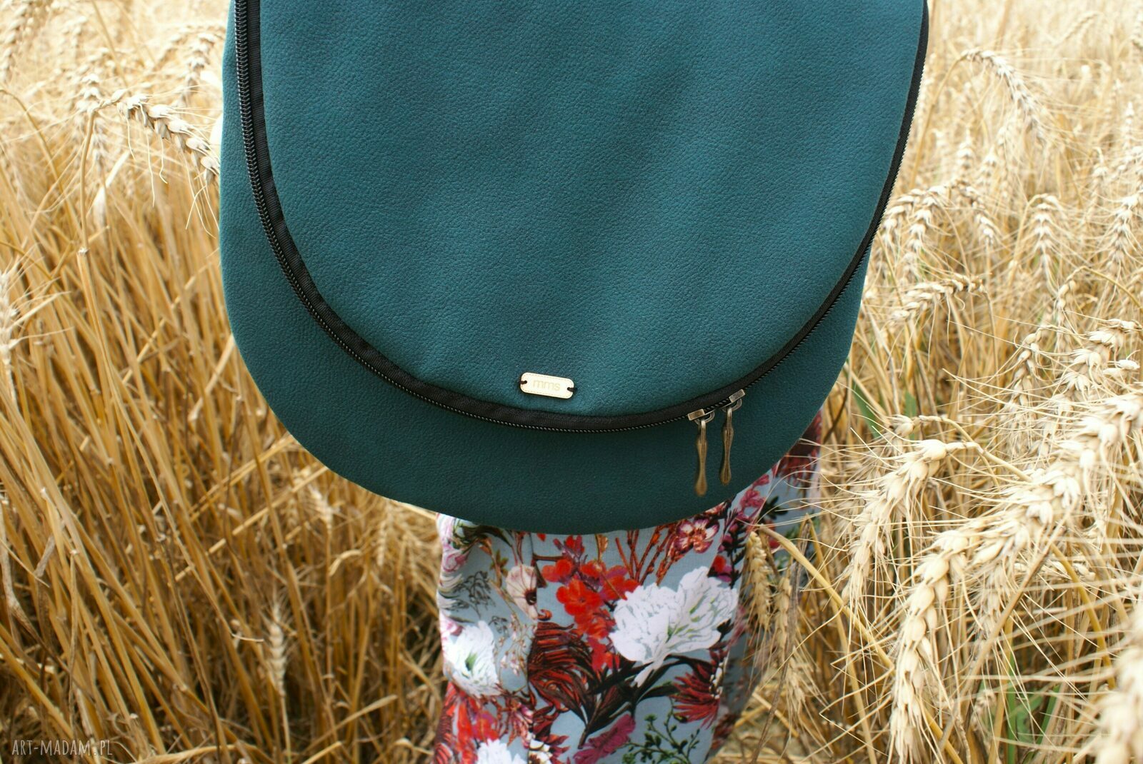 Listonoszka nubuk lazur XS handmade