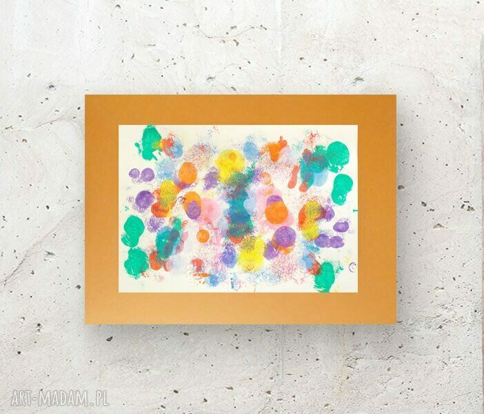 Kolorowa grafika boho na ścianę 30x40 - abstrakcja do loftu