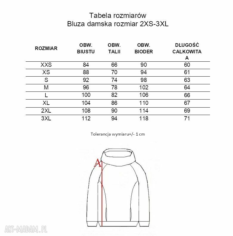 Bluza damska WIOLA kaktusy z kapturem i kominem