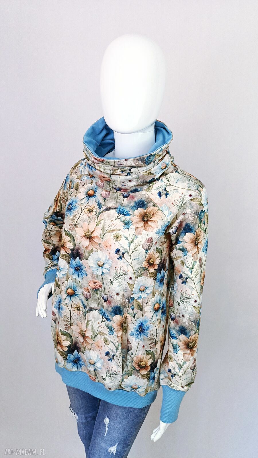 Bluza damska Wiola z kominem MARZENIE