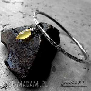 cocopunk bransoleta - srebro i chalcedon mango