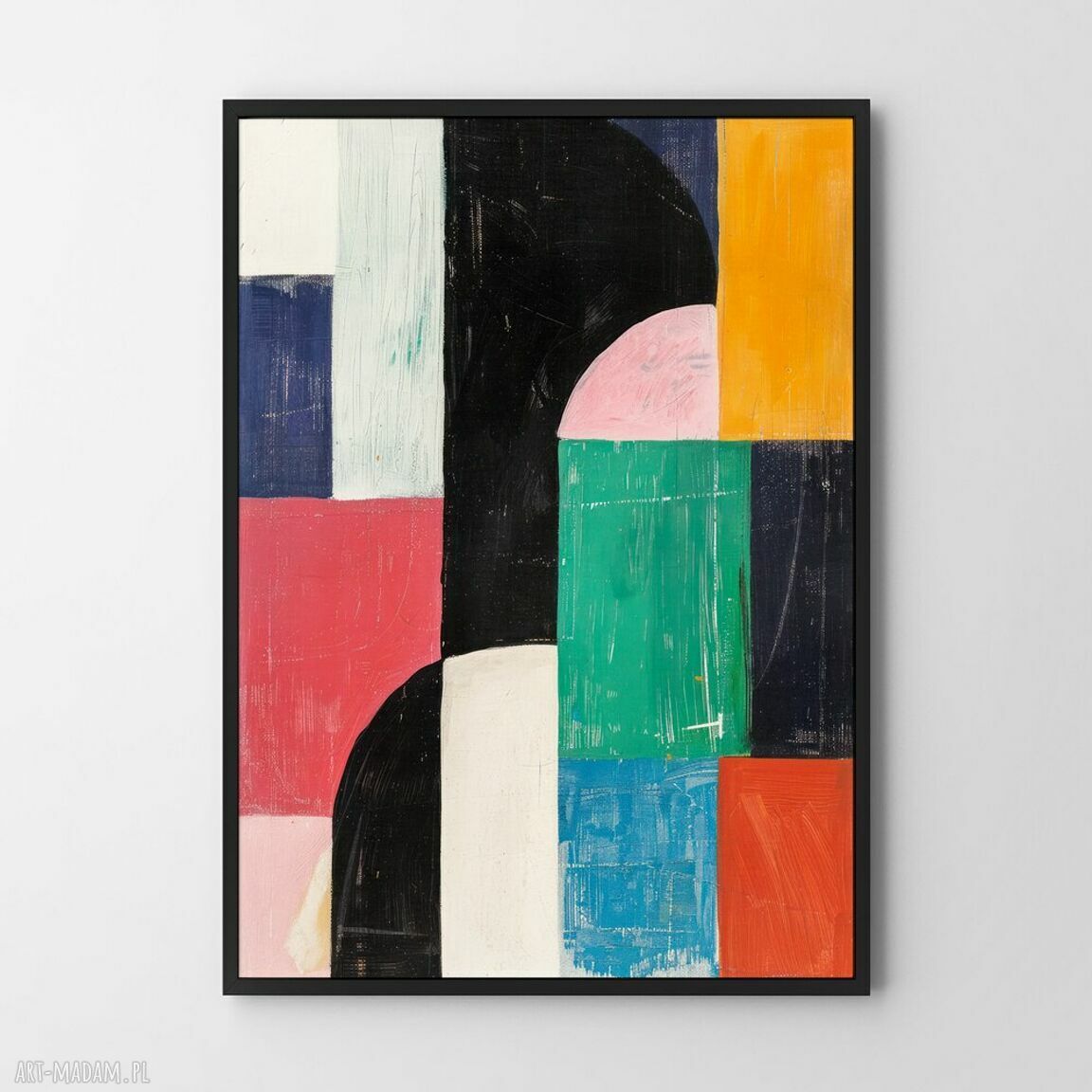 Kolorowa geometryczna abstrakcja - plakat 50x70 cm B2