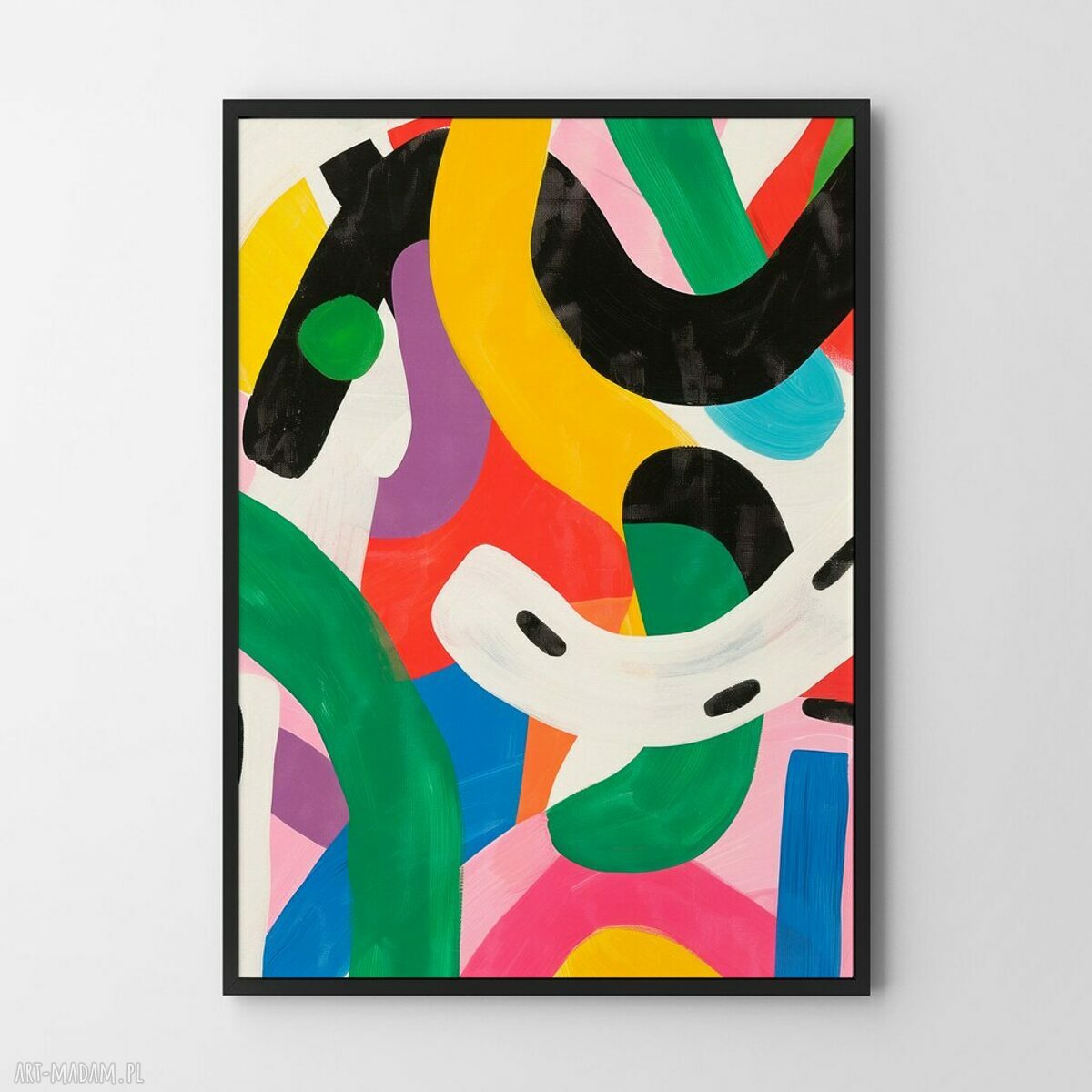 Kolorowa geometryczna abstrakcja - plakat 61x91 cm
