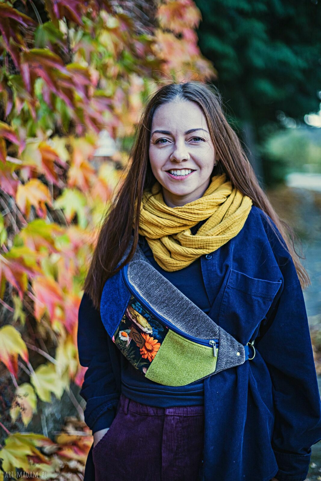 Ręcznie robiona nerka damska - praktyczna saszetka handmade