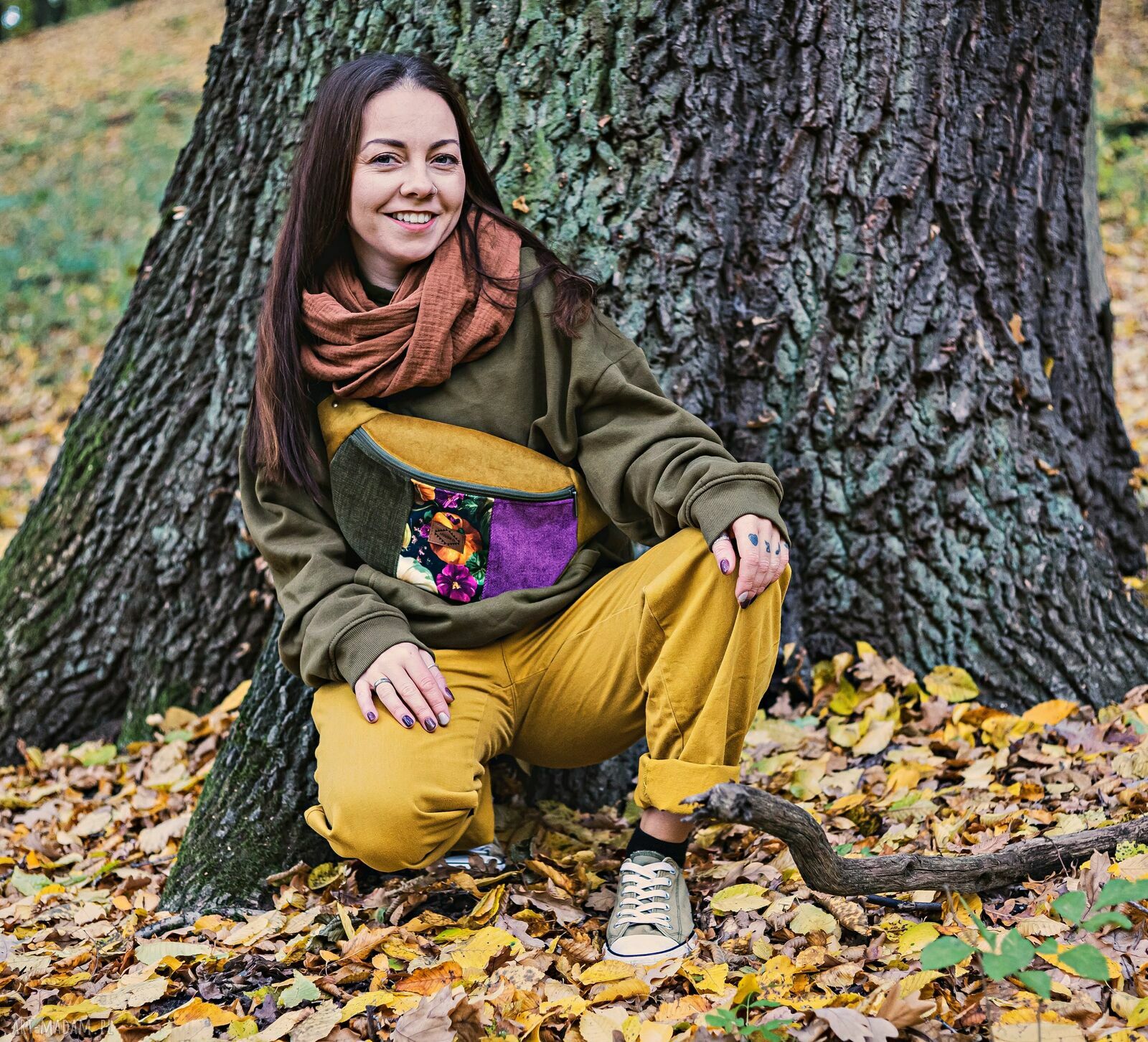 Kolorowa nerka patchworkowa - wyjątkowa saszetka handmade
