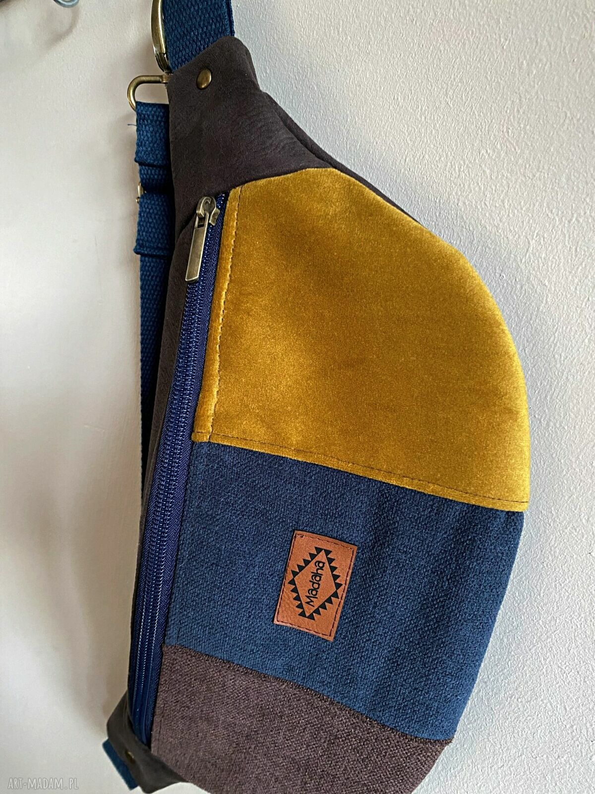 Kolorowa nerka patchwork - saszetka na biodro i przez ramię