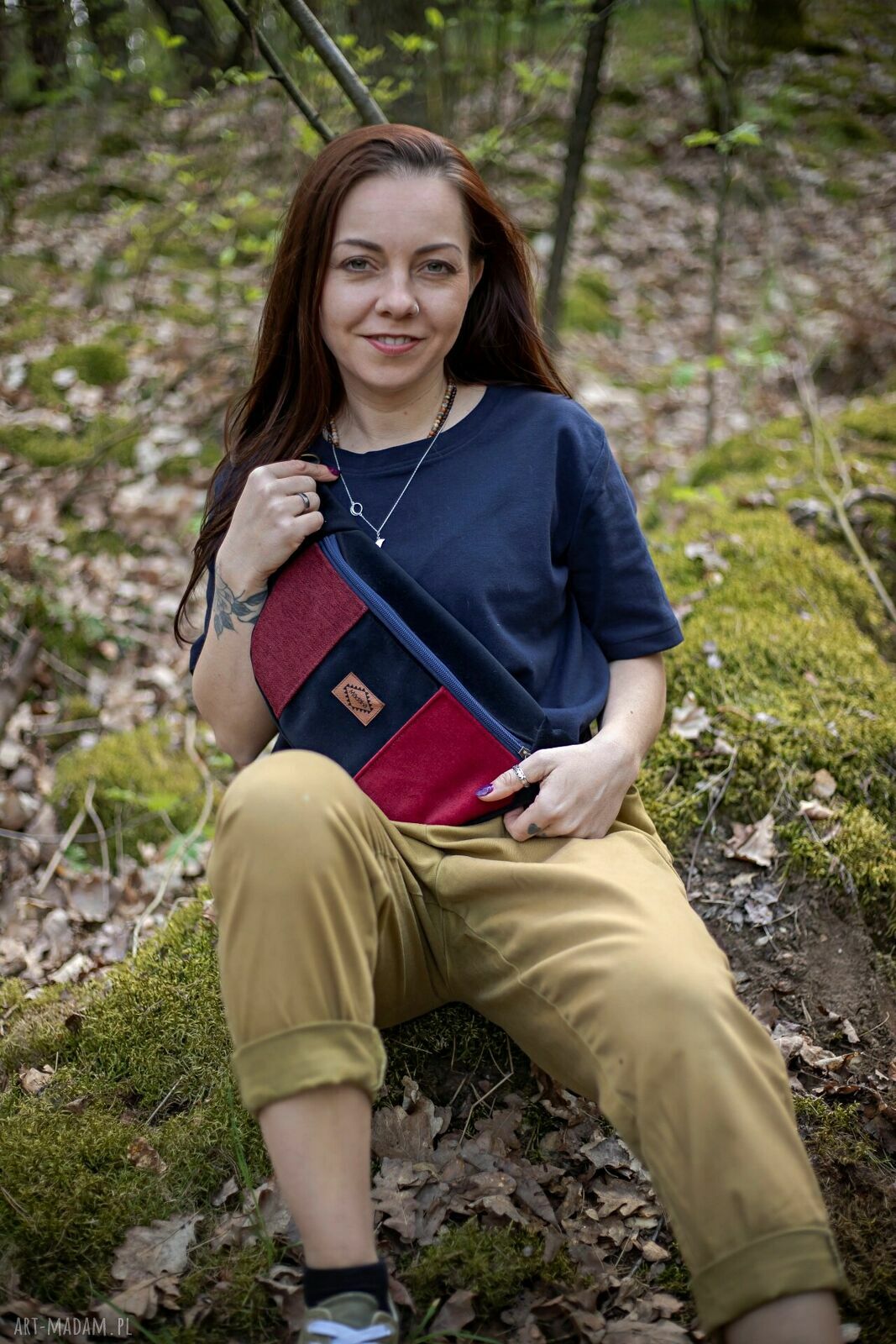 Kolorowa nerka patchwork Madaha - saszetka damska