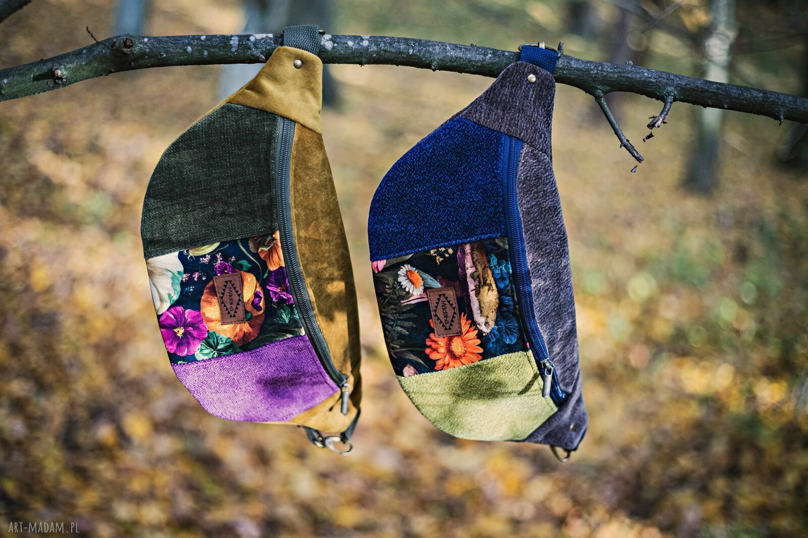 Kolorowa nerka patchworkowa - wyjątkowa saszetka handmade